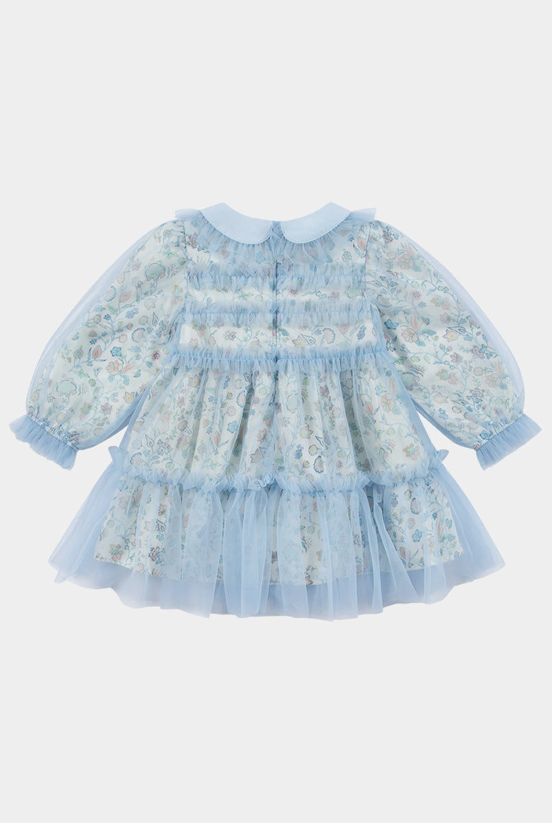 Skylar Tulle Dress, Primrose Vine Yard - Blue – view 8