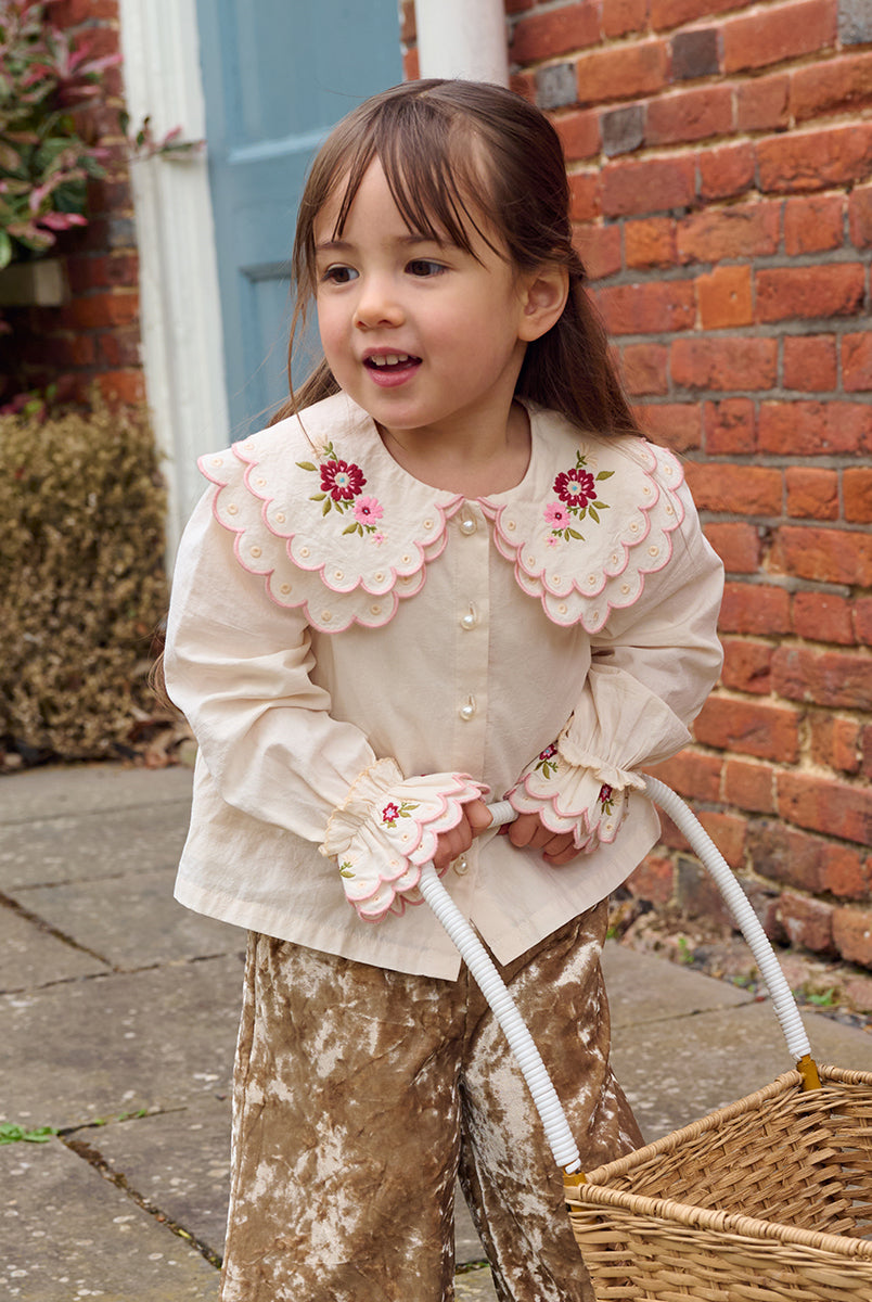 Venice Double-Collar Shirt, Almond White – view 5