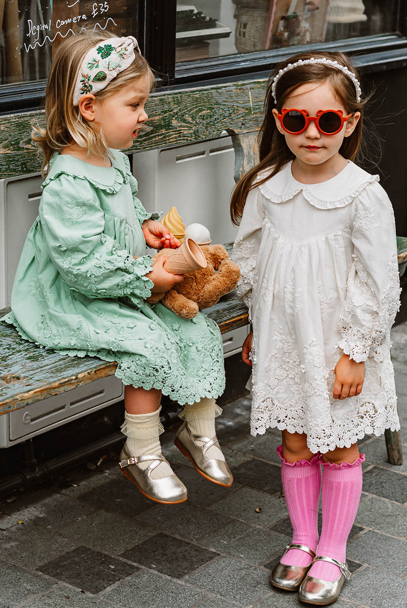 Lucerne Broderie Anglaise Dress, Crème Brulee – view 7