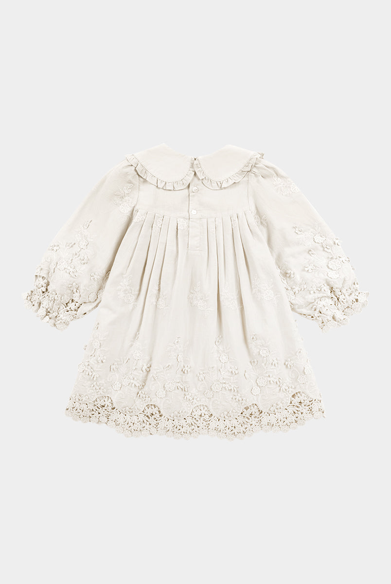 Lucerne Broderie Anglaise Dress, Crème Brulee – view 8